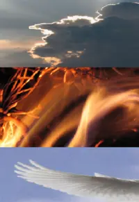 Wolke Feuer Taube
